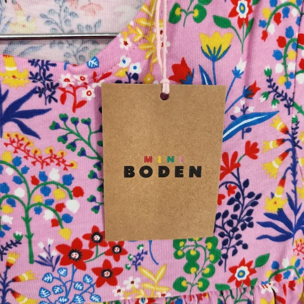 Mini Boden 6-7Y Pink Floral Blossom Ariel Twirly Jersey Dress NWT